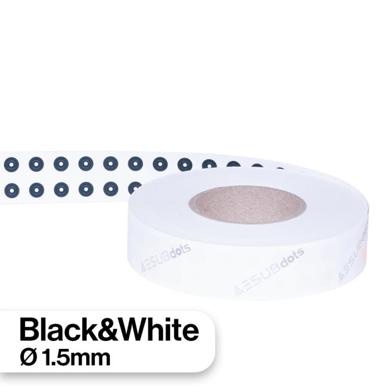 AESUBdots 1.5 mm – Black & White Targets for High-Precision 3D Scanning