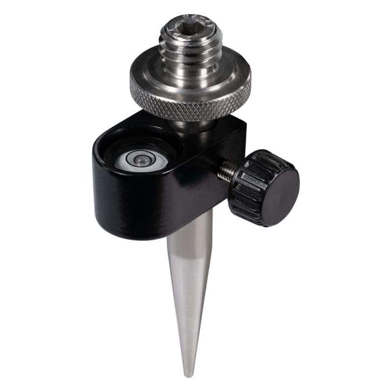 Mini prism pole tip with circular level (L=100mm)