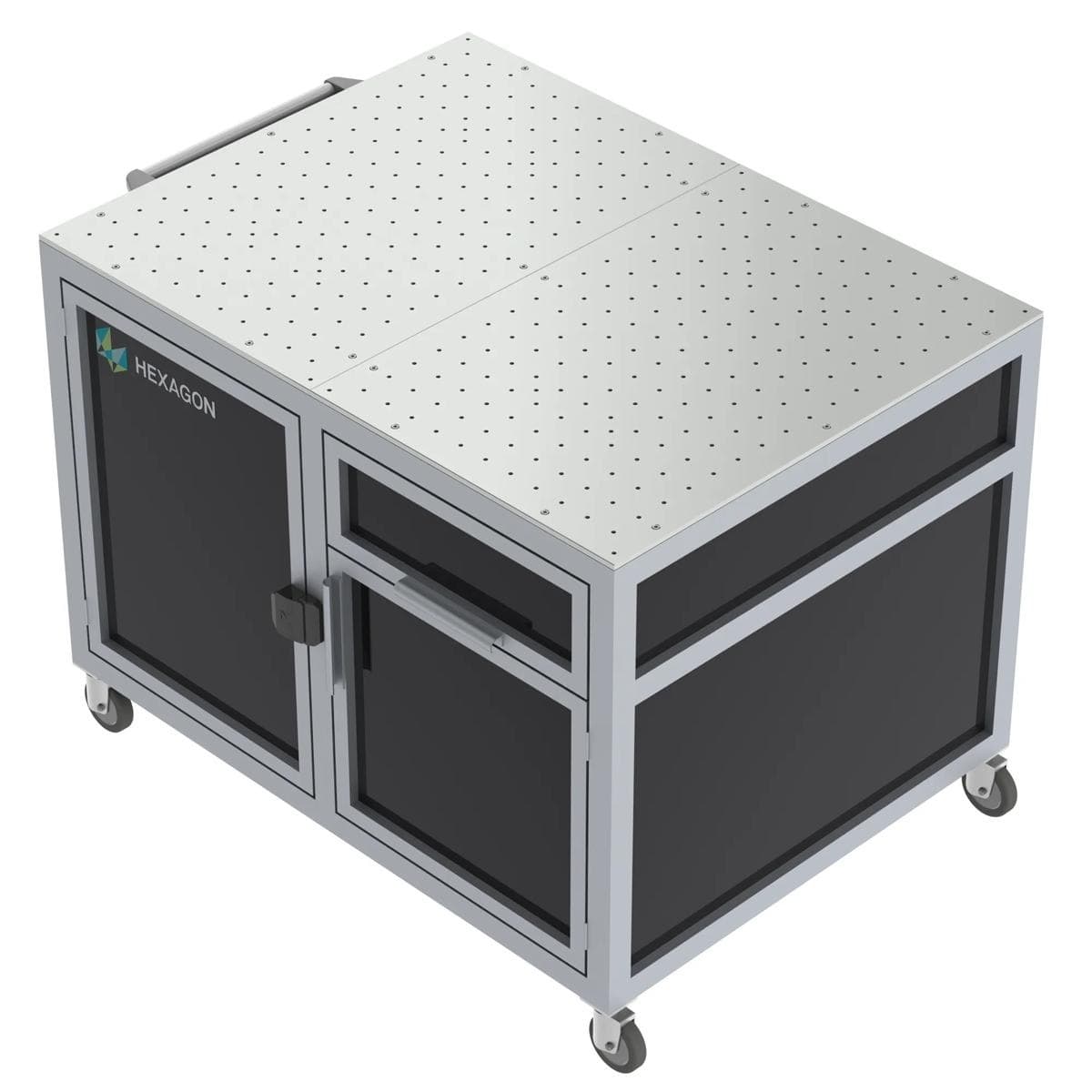 Hexagon Portable Base Station (1220 × 910 mm) – Mobile Workstation for Absolute Arm